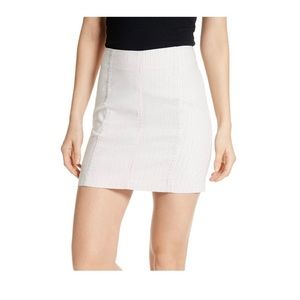 Free People White Pin Stripe Skirt